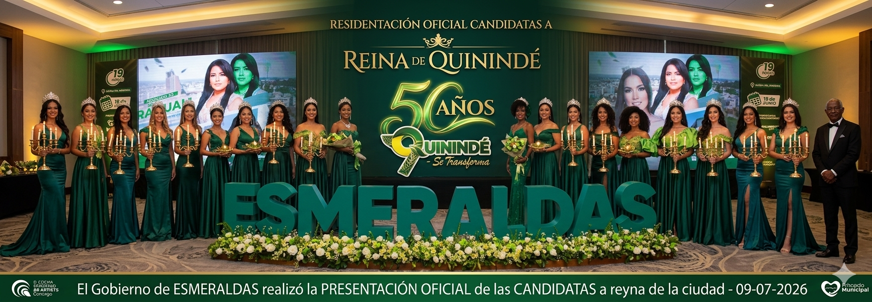 Presentaciòn de Candidatas Reyna de Esmeraldas 2026 Dukers Group.