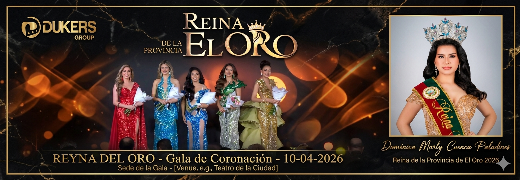 Reyna del Oro 2026 Dukers Group.